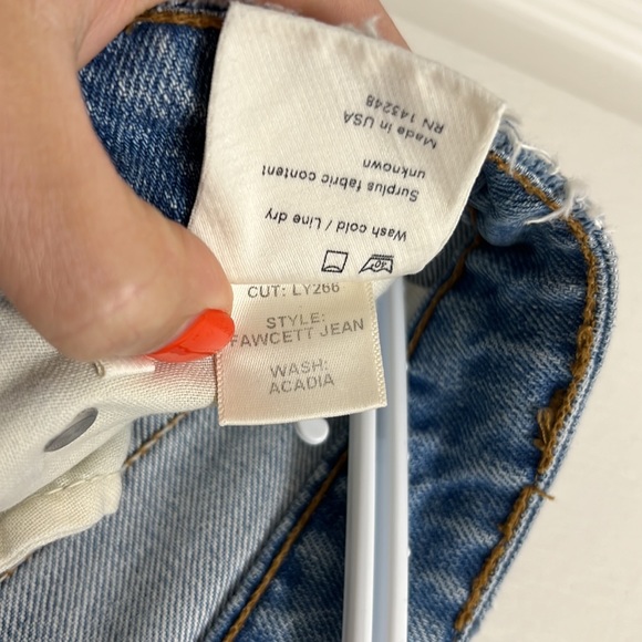 Reformation Fawcett Wide Leg Jeans | Size 25 Acadia - Picture 5 of 15